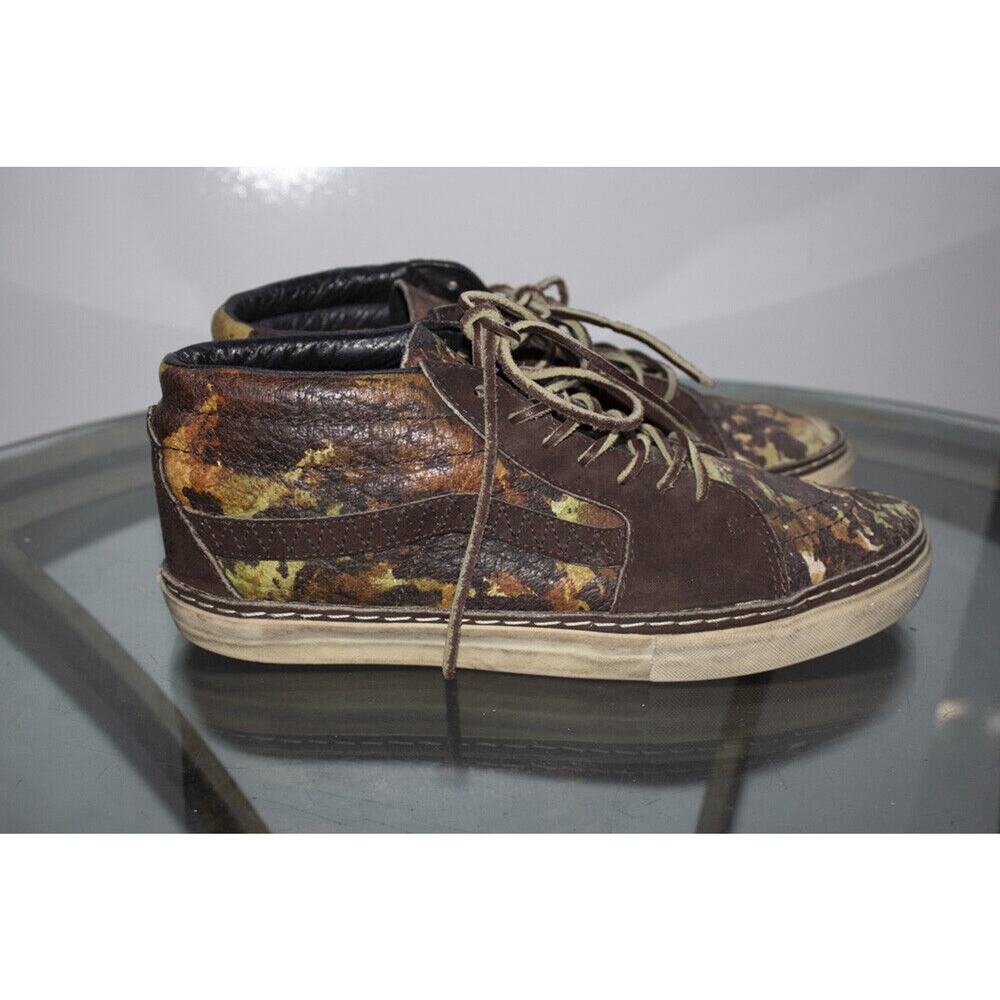 RARE Horween x Vans Vault Sk8-Mid Brushed‎ Camo Sk8-Mid Mens size 10